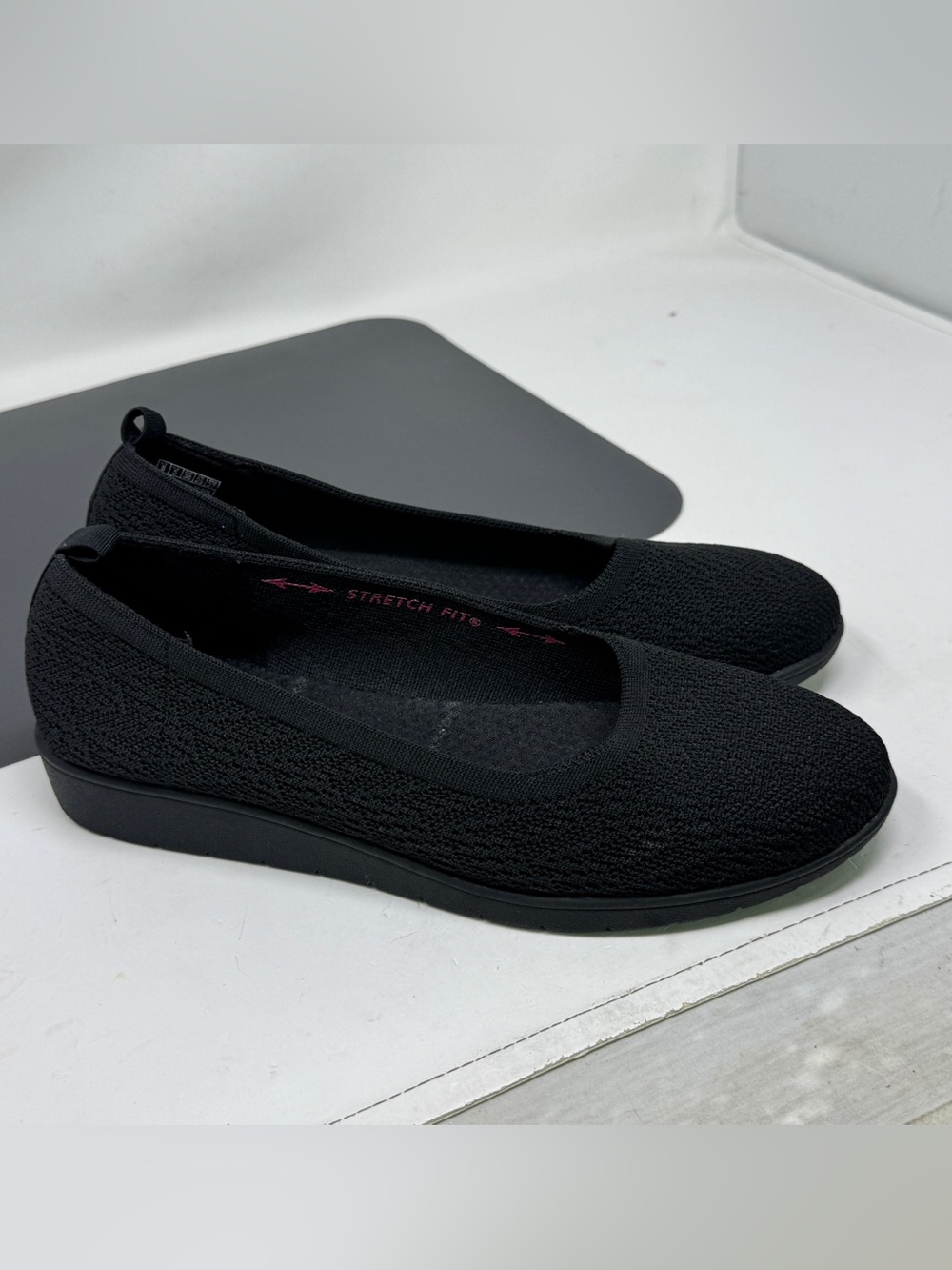 Skechers Cleo Spelbind Flex Black Wedge Textile Upper SN 158323 Women's Size 8 - Picture 2 of 9